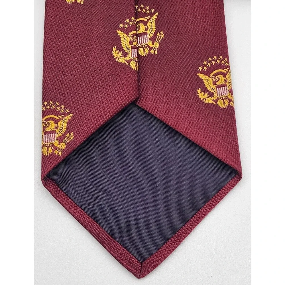 Martha Weems Ltd ~ Presidential Seal ~ Maroon and Gold necktie